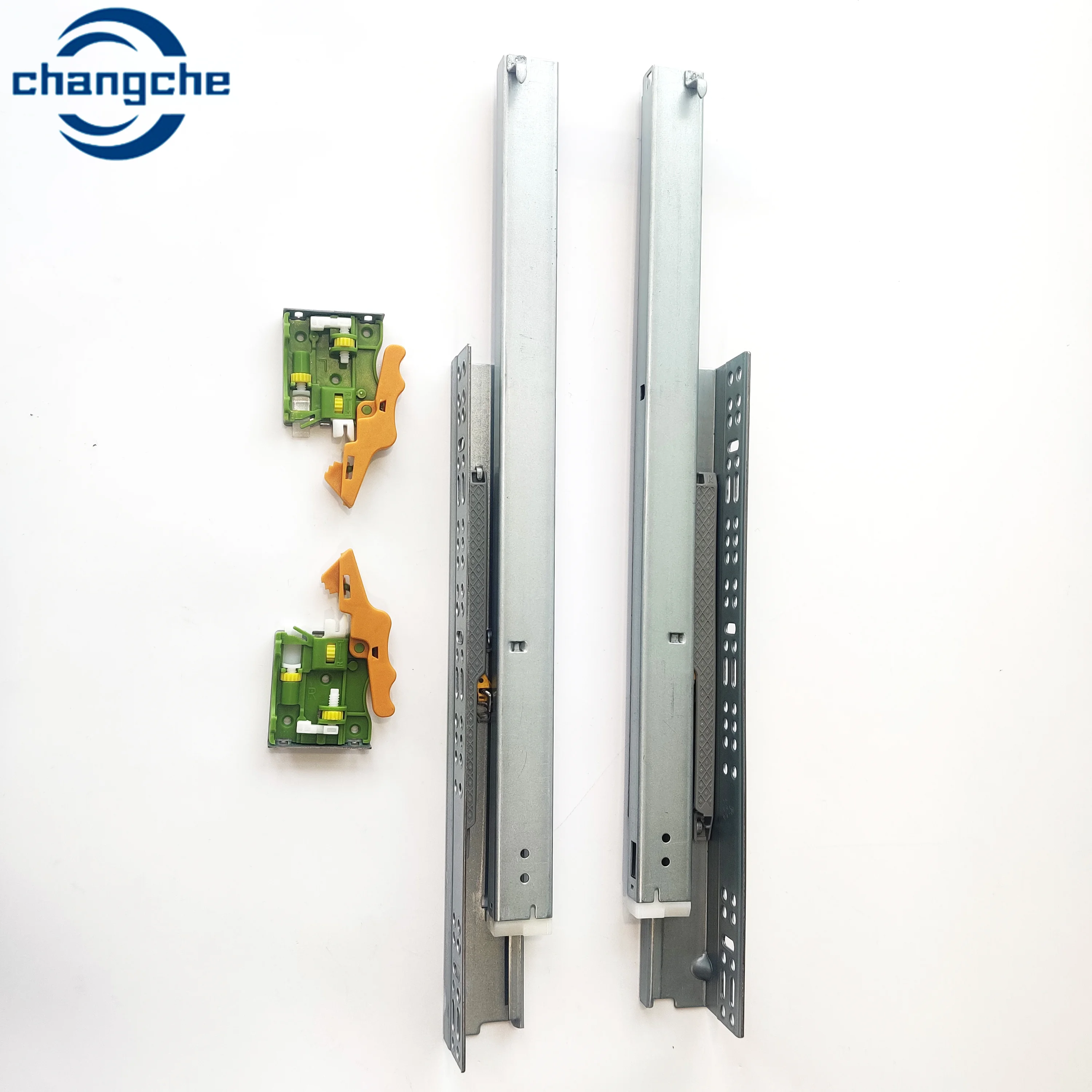 Two-Section Bottom Installation Hidden Soft-Close Drawer Slides