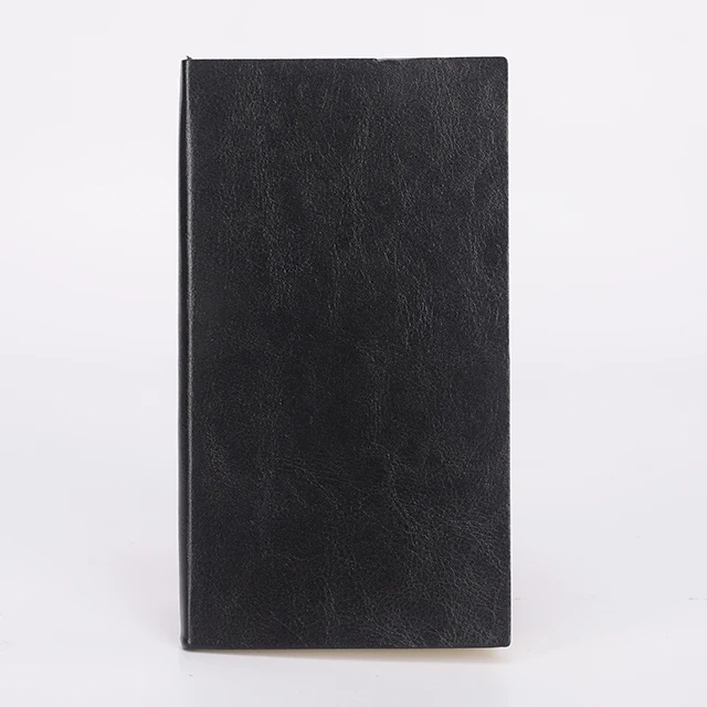 Small moq business leather record notebook custom logo meeting small notebook