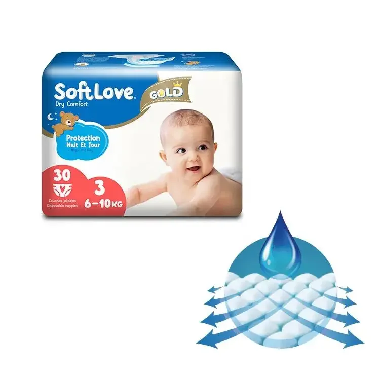 Softlove OEM Pampering Baby Diapers Huge Absorption Soft Baby Diapers