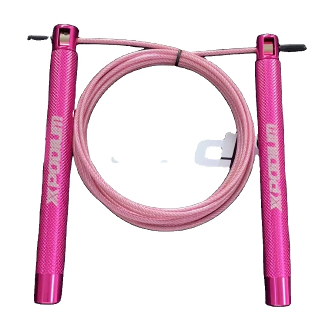 Gym jump skipping speed rope custom logo promotional product Aluminum adjustable speed rope