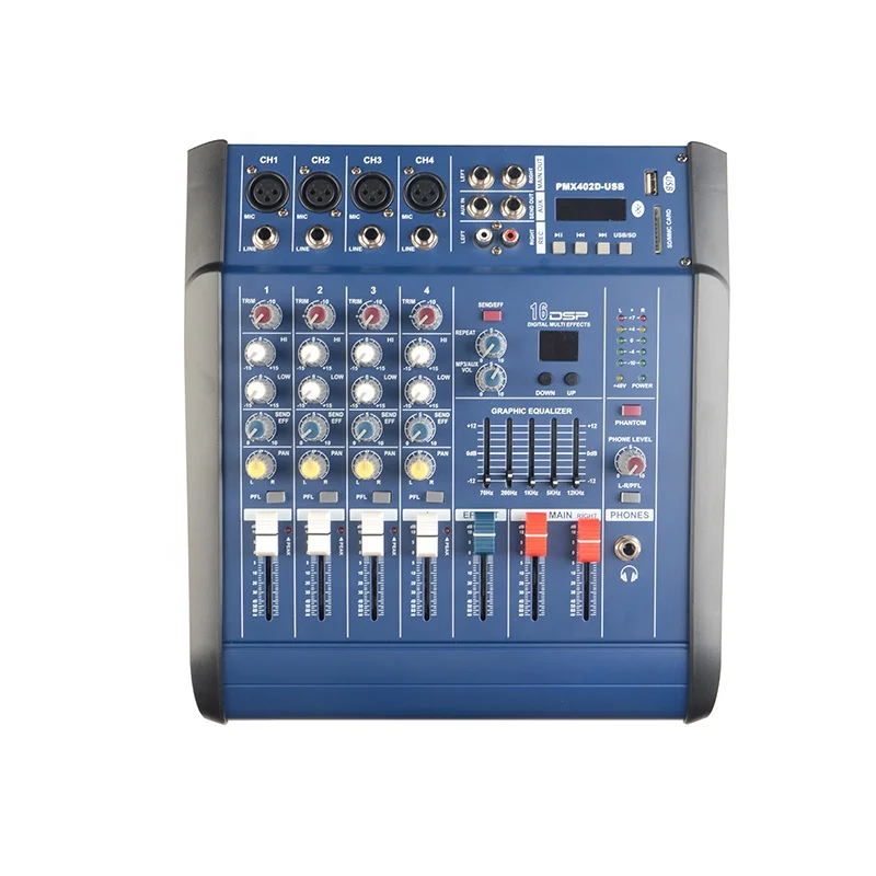 BMG New Design Battery Powered Audio Mixer with phantom power