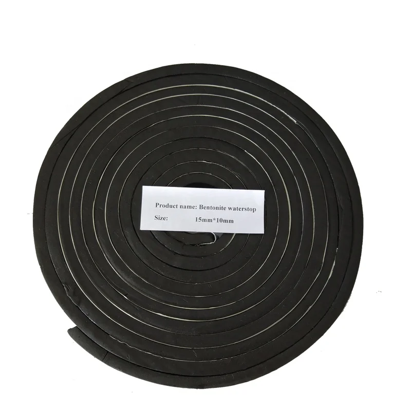 150% 220%  300% black colour 25*20mm expansion hydrophilic rubber waterstop strip bentonite swelling waterstop