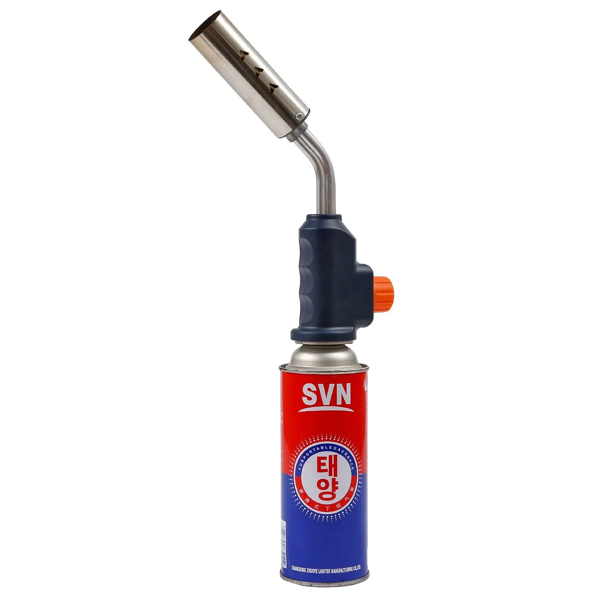 Metal Flame Gun with Lighter Windproof Flamethrower for Household Use for Camping with Its Cassette Gas Tank Fire Spray Gun