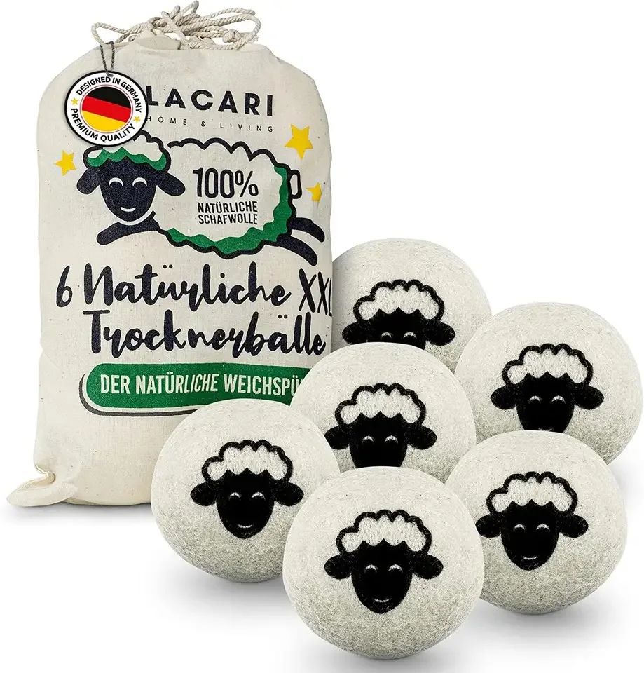 best seller 2024 trending laundry new products eco organic merino hand made wool felt dryer balls 6 pc as seen on TV