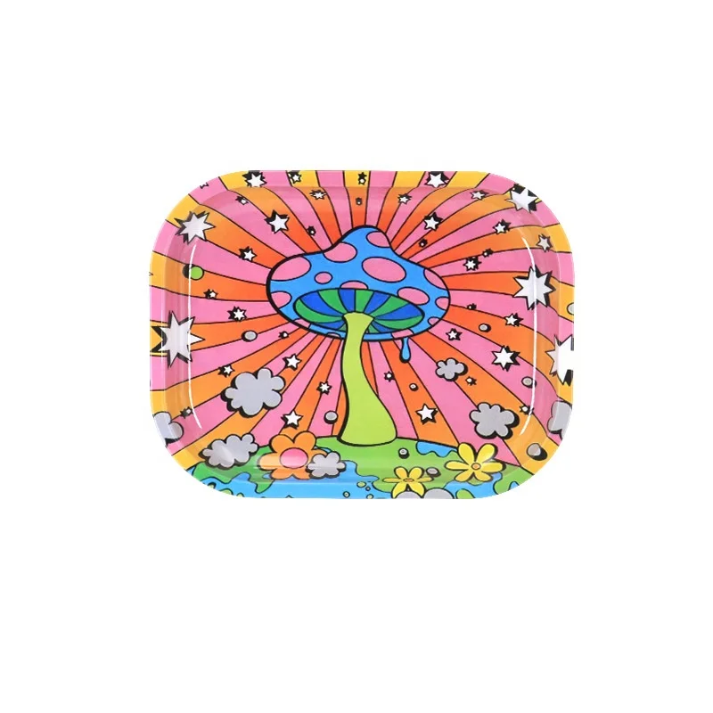Custom Metal trays Tobacco Accessories Rolling tray with lids tin rolling trays Smoking Products