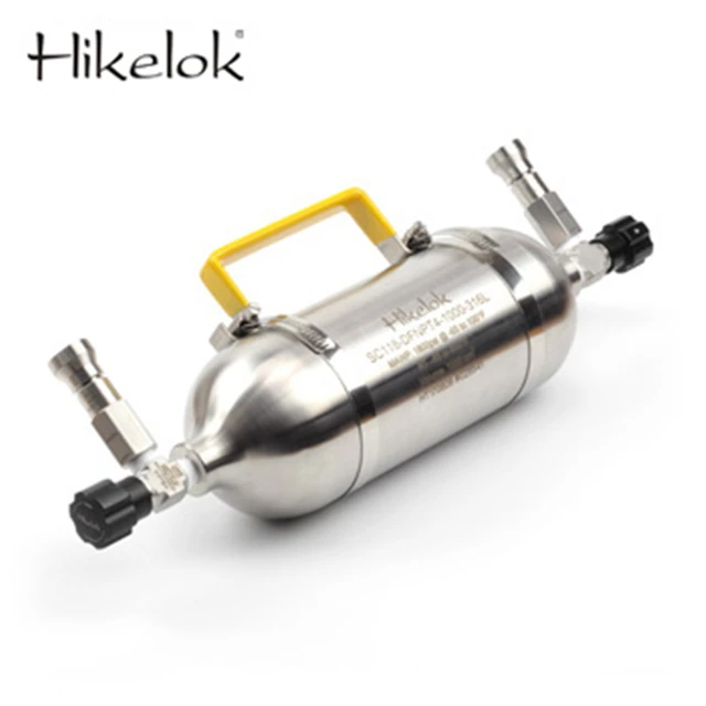 Swagelok Type 5000 psi Pneumatic Hydraulic Double Ended Gas Sample Cylinder
