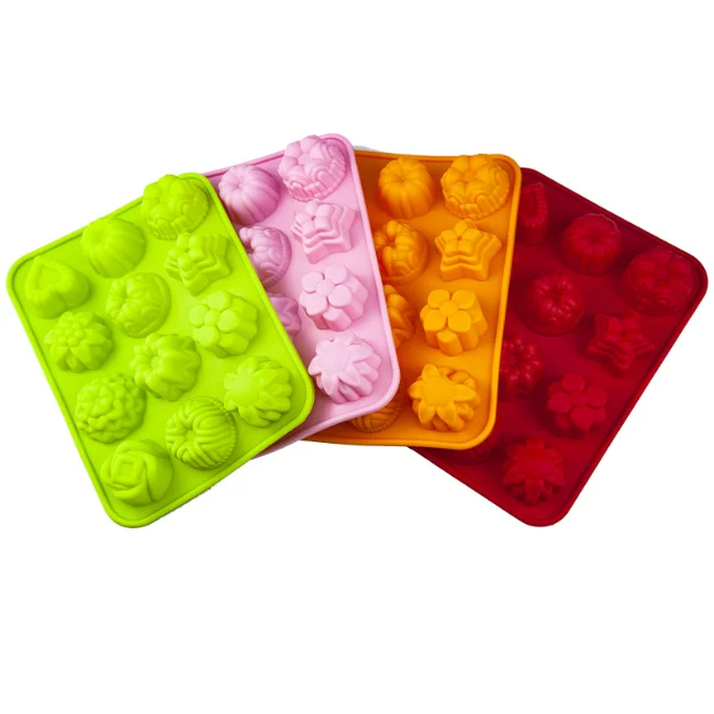 Mini Muffin Cup 12 Cavity Silicone Cake Molds Soap Cookies Cupcake Baking Equipment And Accessories Pan Mold Tray