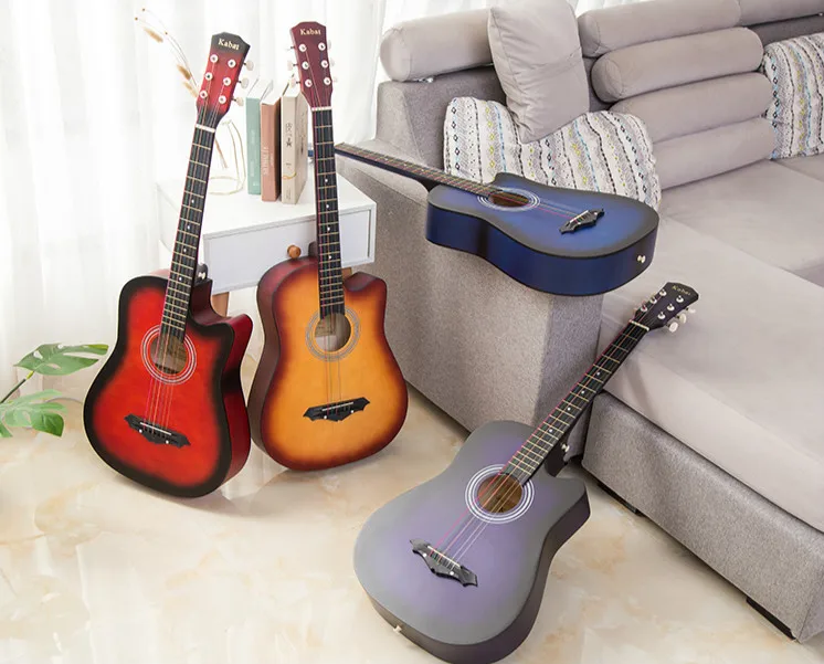 China 38 Inch cheap basswood Acoustic Guitar hot sale guitar for Beginner