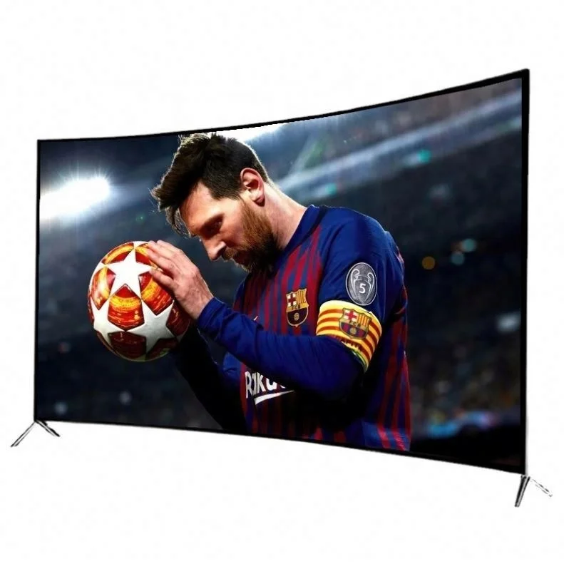 Оптовая продажа заводская цена изогнутый нормальный телевизор на заказ OEM tv 4K smart 50 55 65 75 85 дюймов Небьющийся светодиодный Android TV