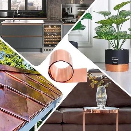 Pure Copper Metal Foil Roll 110 Copper Plate Roll Copper Strip Suitable for Jewelry, Crafts, Repair, and Electrical Appliances