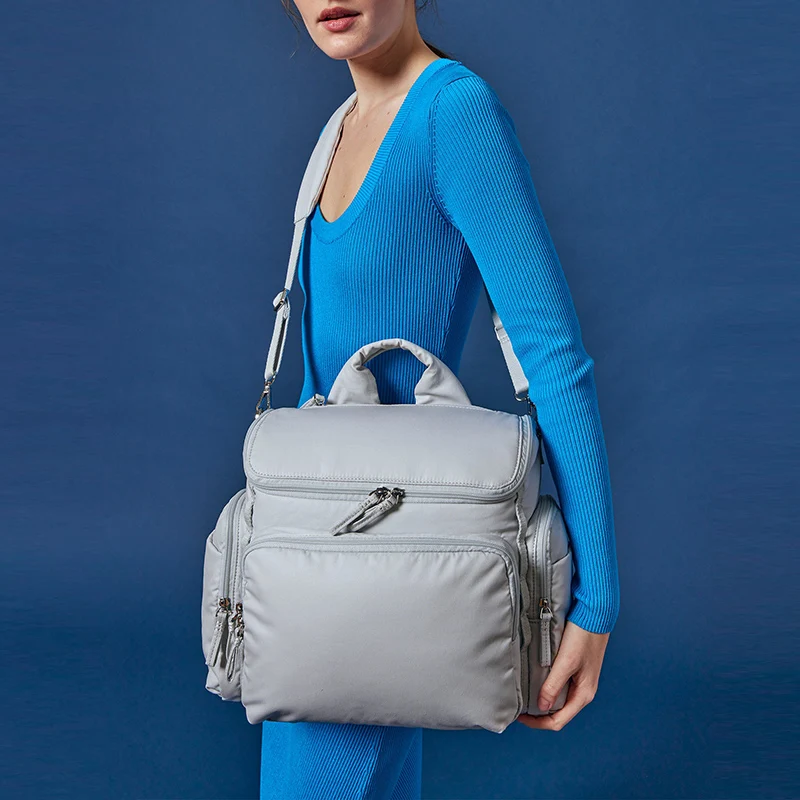 Large Custom Waterproof Cotton Caddy Storage Organizer Mommy Nappy Bag Baby Diaper Backpack With Strap