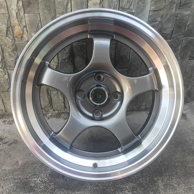 Deep Dish Black Color 15 inch alloy wheels PCD 4x100