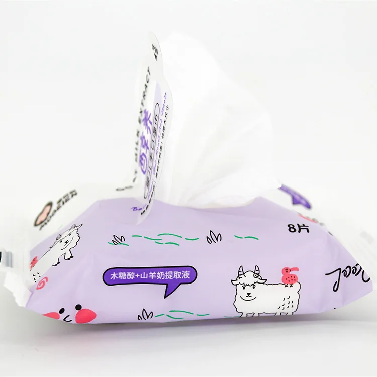 Baby things unscented thicken 99.9 water embossed pearl pattern 8pcs baby hand & mouth wet wipes for new born