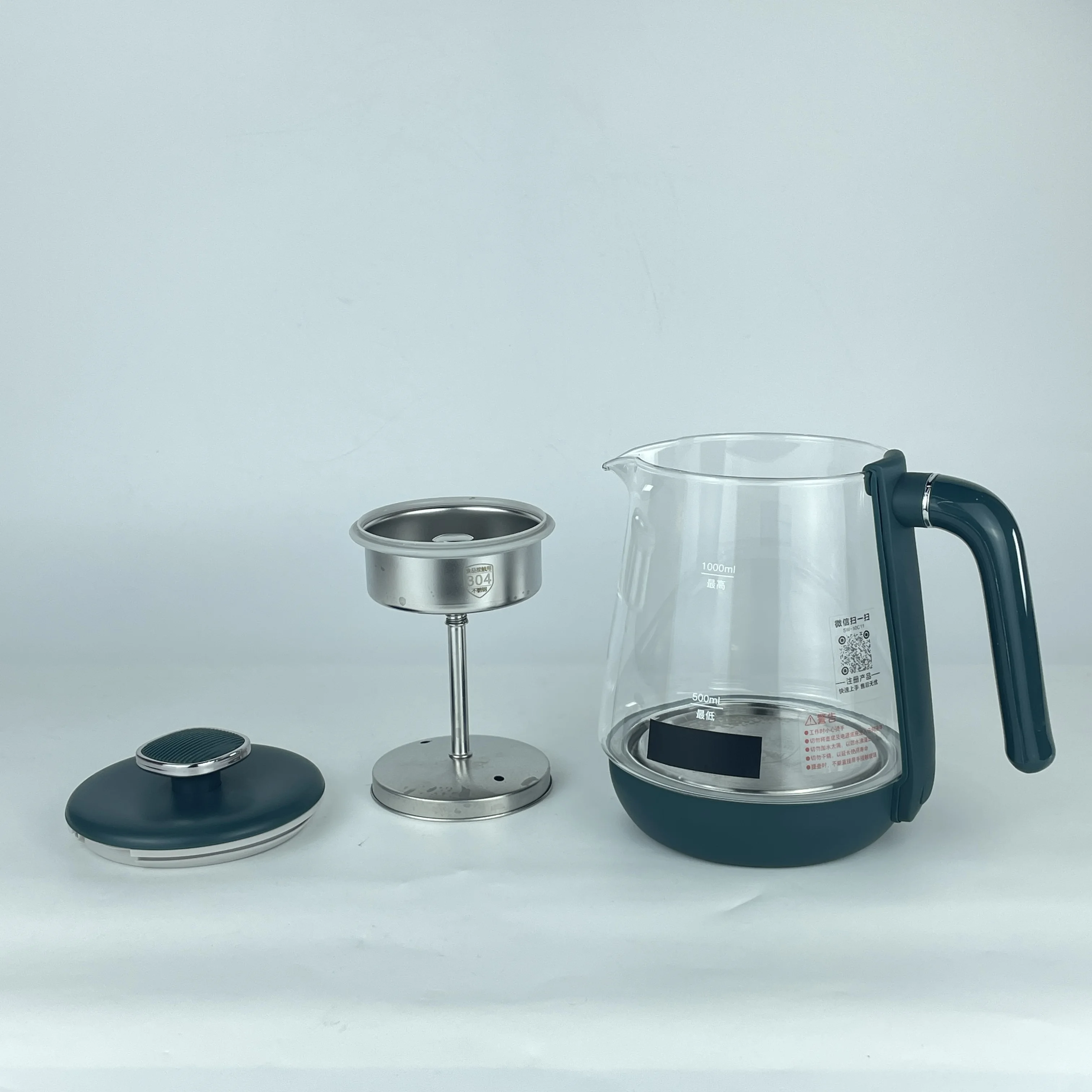 Factory Price Electric Cup 1L Digital Glass Small Electric Water Kettle Health Pot With Tea