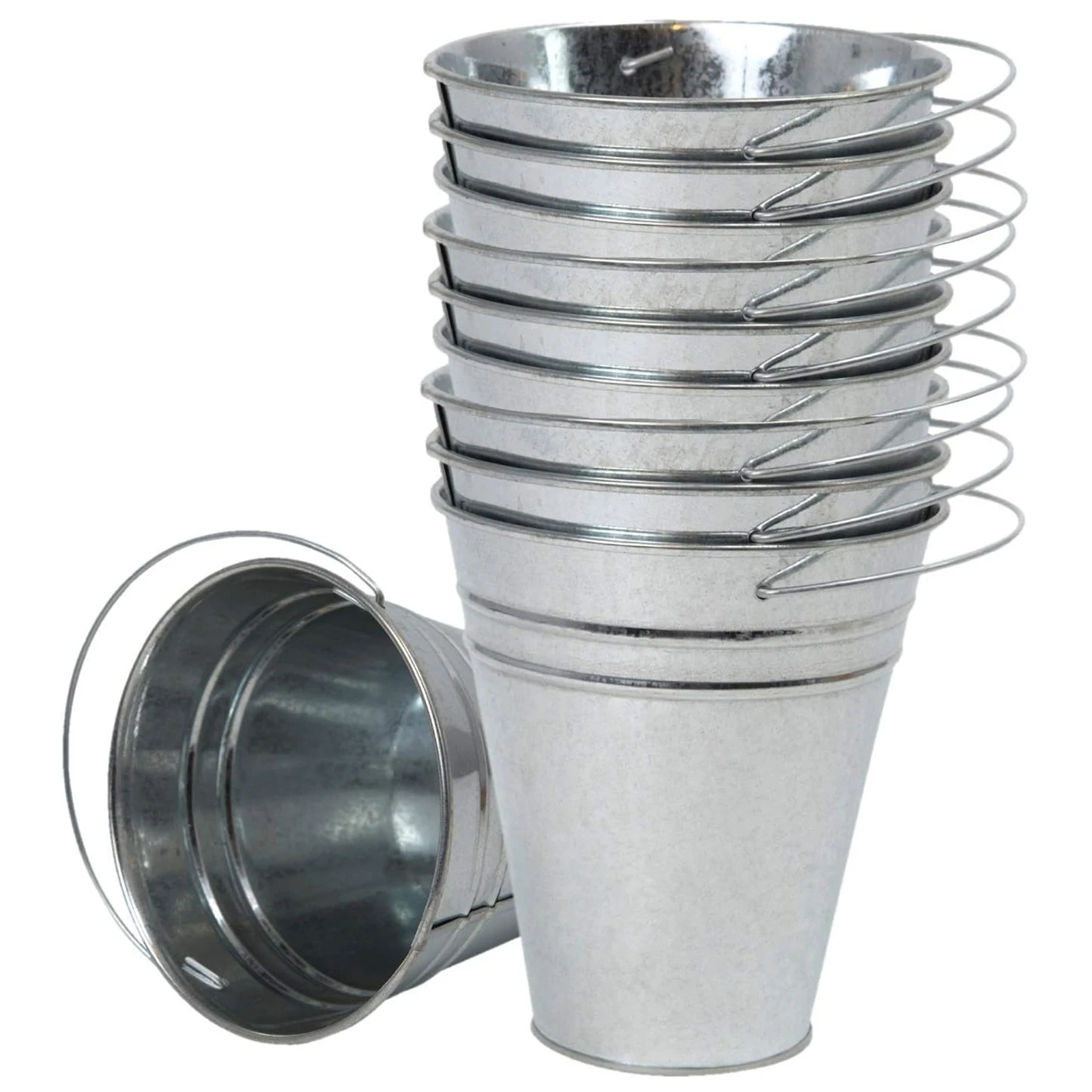 Metal Bucket,Party Supplies, Mini Toy Container, Decorative with Handle, for Candy Bars, Crafts, Vase, Favors