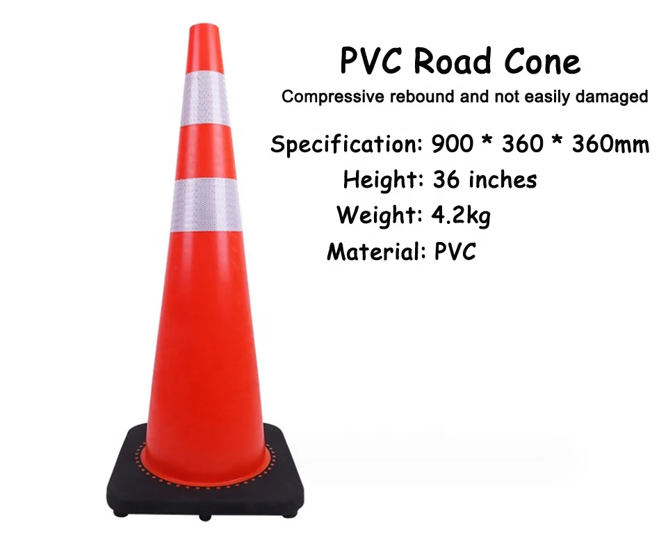 High quality colorful PU blue red reflective plastic traffic cone