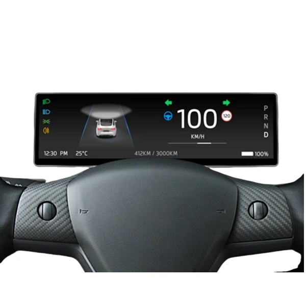 Linux System Front Car Instrument  Hidden Air vent Dashboard Touch Display without camera for Tesla Model y/3