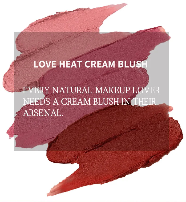 3 in 1 blush cream shimmer  blush pressed powder make up private label makeup blush powder