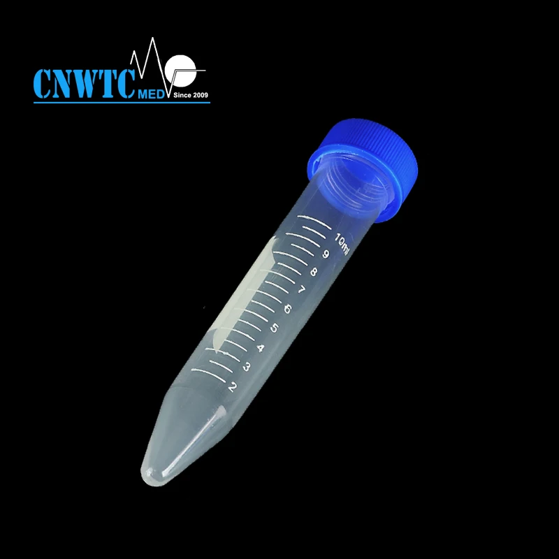 Лабораторная испытательная трубка Rcf пластиковая 10 мл центрифужная с винтовой