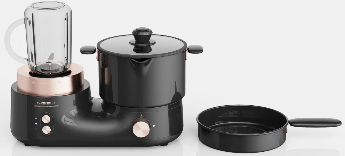  Breakfast machine 3 in 1 breakfast with cooking pot juicer frying pan