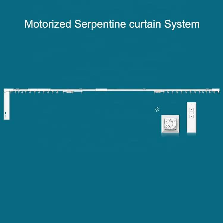 
smart home wall switch wifi wired wavy bending curved roller z wave curtain track 