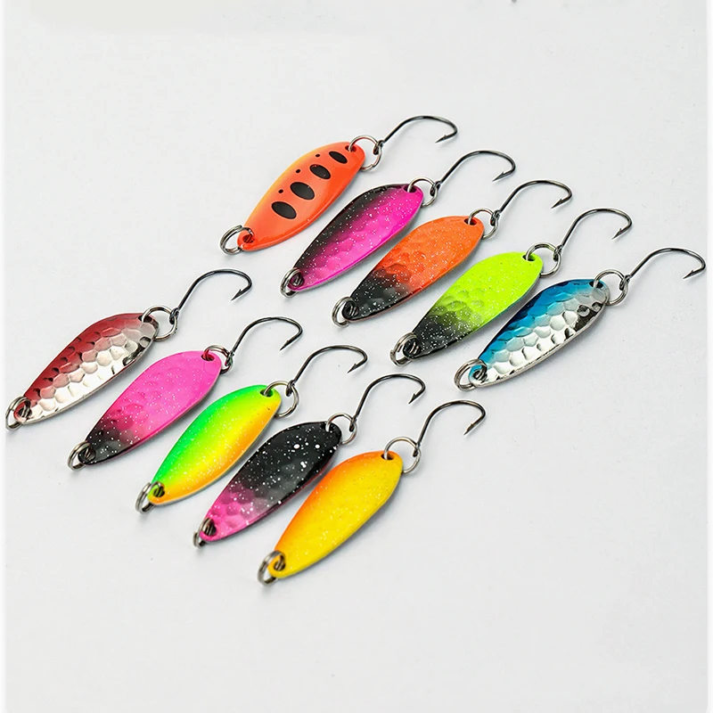 WEIHE 21pcs/43pcs metal fishing lure metal spoon lure kit trout fishing spoons combo pesca spinner bait tackle box fishing unit