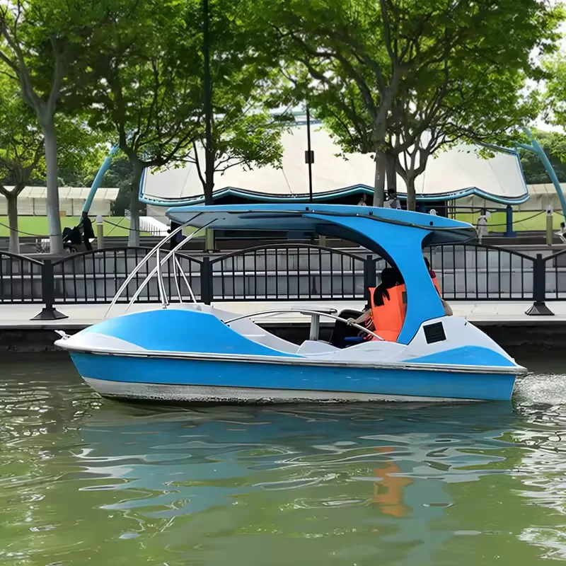 Water Park four-seat fiberglass pedal boats electric boat