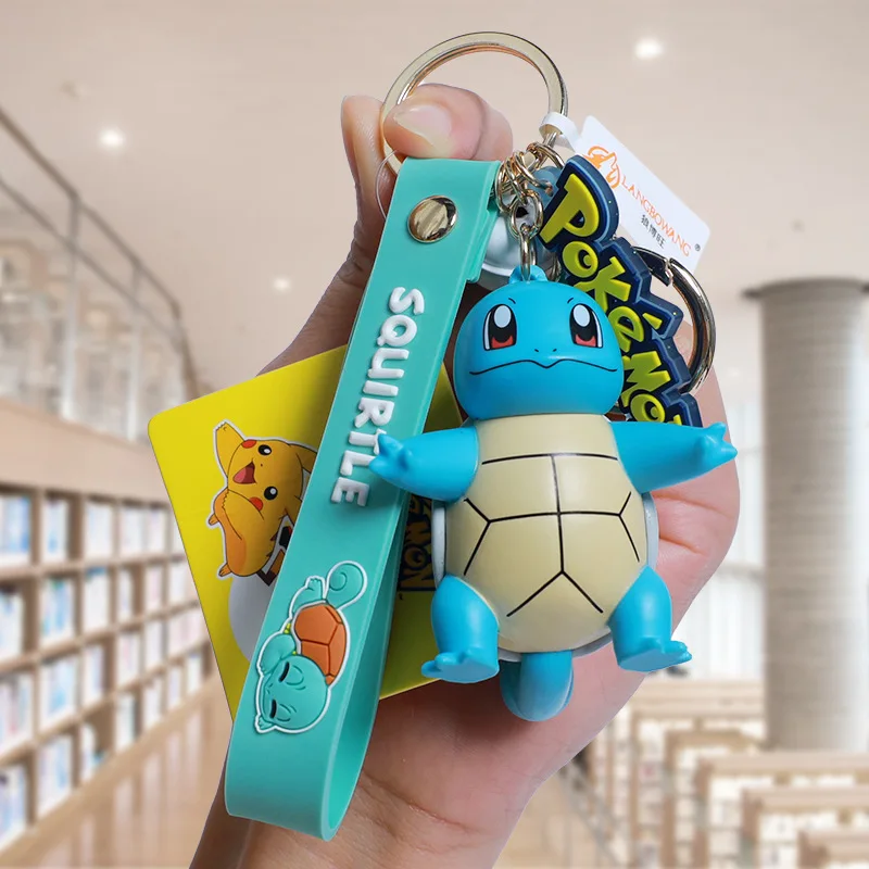 Аниме ПВХ 3d брелок 3D модный Пикачу экшн-фигурка мультфильм Рюкзак Подвеска модель