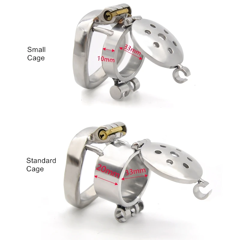 Stainless Steel Dual Locks Male Chastity Device Cock Cage Sex Toys with Silicone / Metal Tube