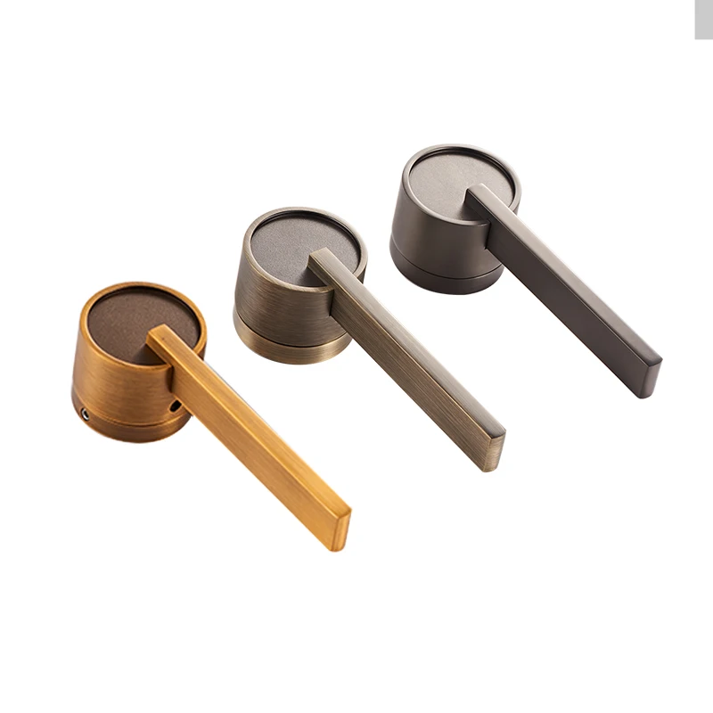 Современная деревянная дверная ручка из цинкового сплава, внутренний рычаг, кухонный шкаф, дверная ручка