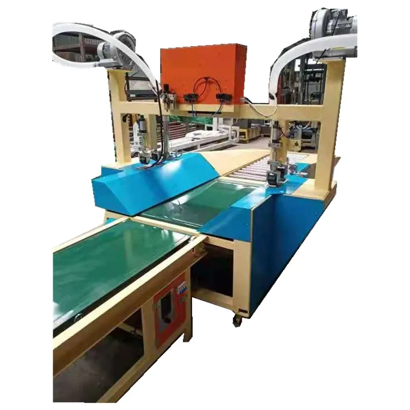 made in china automatic welding machine hot air gun pe pvc tarp two sides  joint and folding line to big size