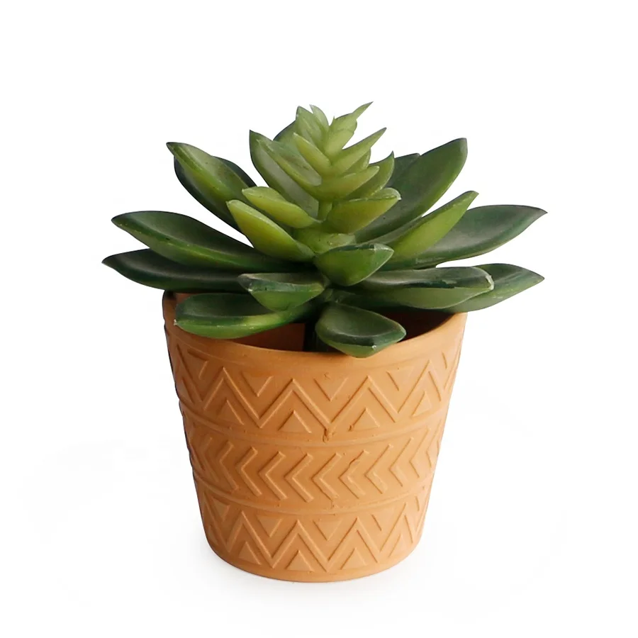 Wholesale Bulk 3 inch Round Terracotta Pot  Planter Pots Succulent Mini  Flower Pot with Embossed Design for Garden Home Decor