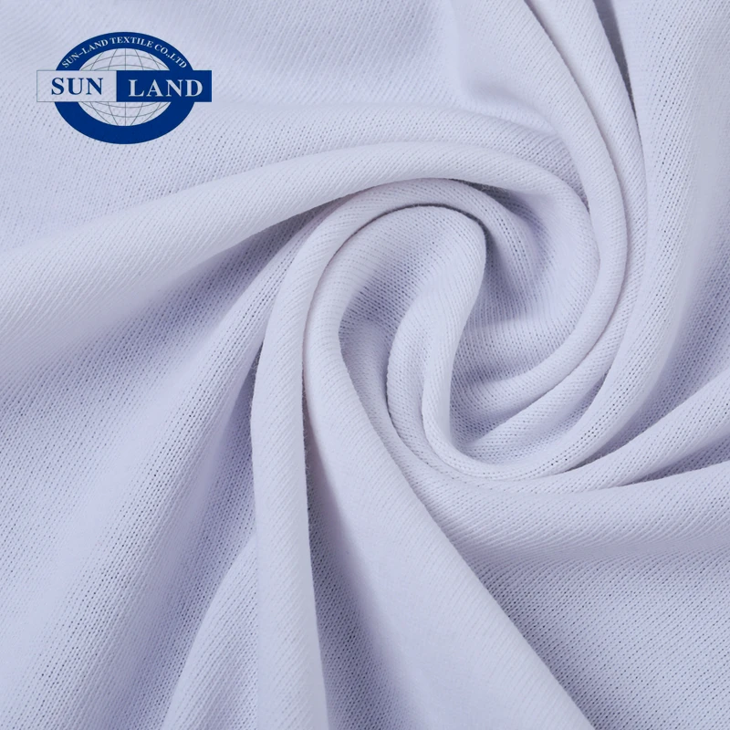 sublimation print use  basic crew neck tee shirts clothing polyester cover cotton knit jersey fabric