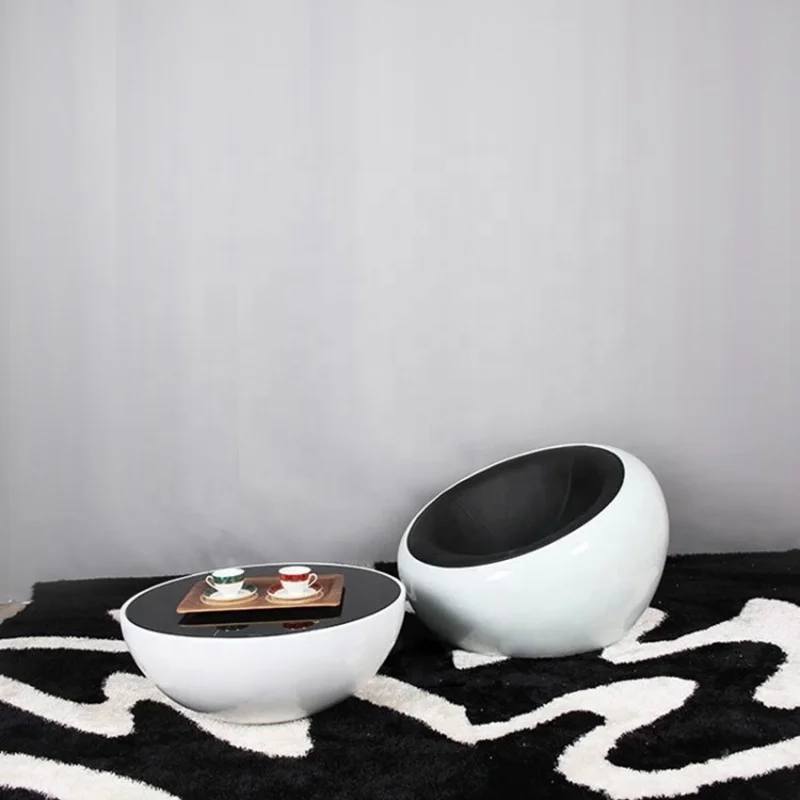 Modern soft cushion fiberglass egg ball chair