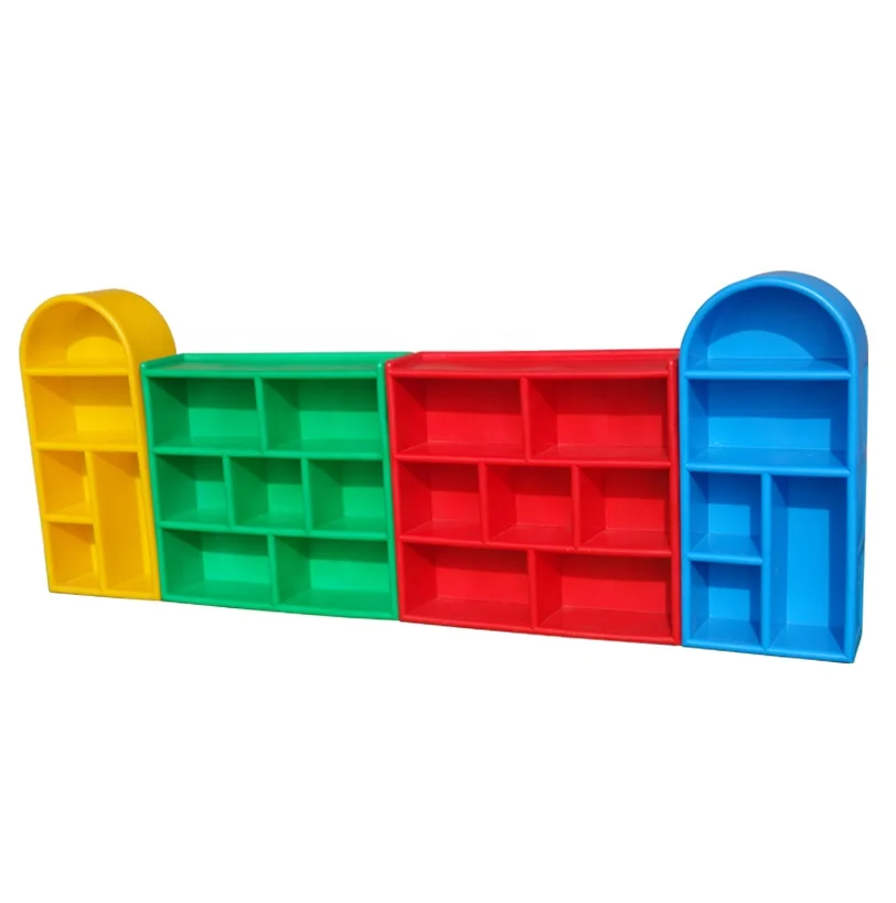 Hot Selling Kindergarten Plastic Toy Rack Cabinet Combination Kids Indoor Toy Shelf for Educational Center