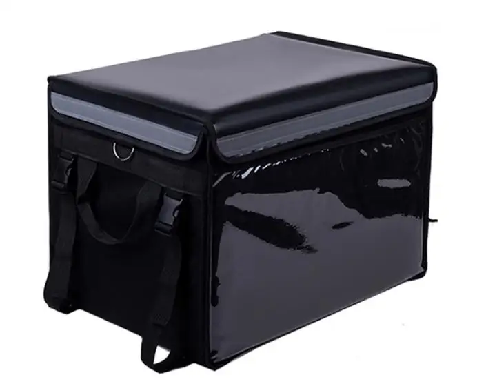 Custom Waterproof Aluminium Heated Cooler Bag Large Food Thermal Pizza Delivery Bags Insulated Box Motorcycle