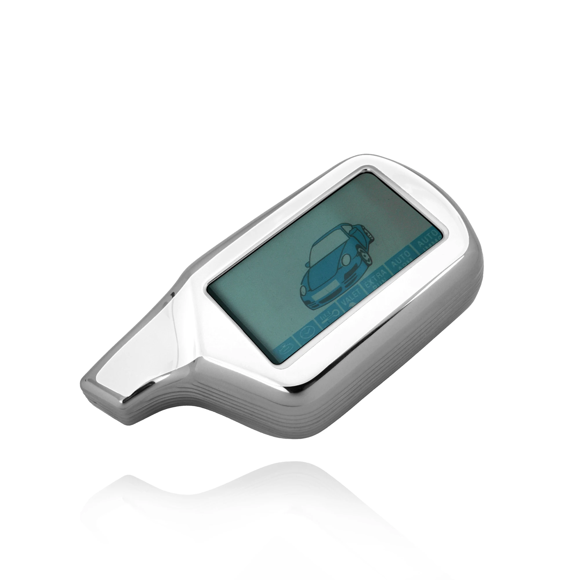 Auto Accessories TPU Silver Edge Car Key Case Cover Starline Russian Two Way Version Keyless Car Alarm LCD Remote Controller