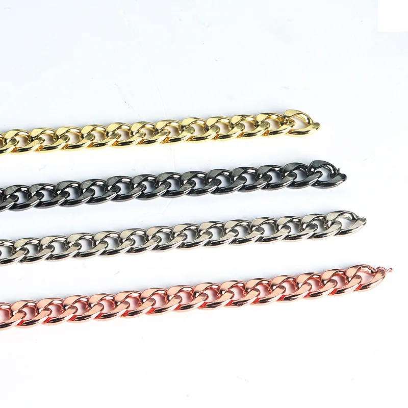 DIY wholesale Iron Flat Chain Handbag Chain Accessories Wallet Shoulder Strap Replacement with Metal buckle