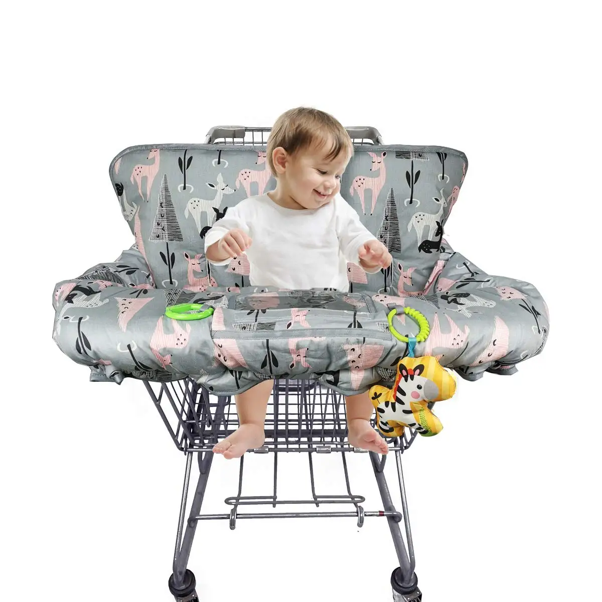 Customized Baby Shopping Cart Cover New Baby Products OEM 2-in-1 Baby Shopping Cart Cover High Chair Cover