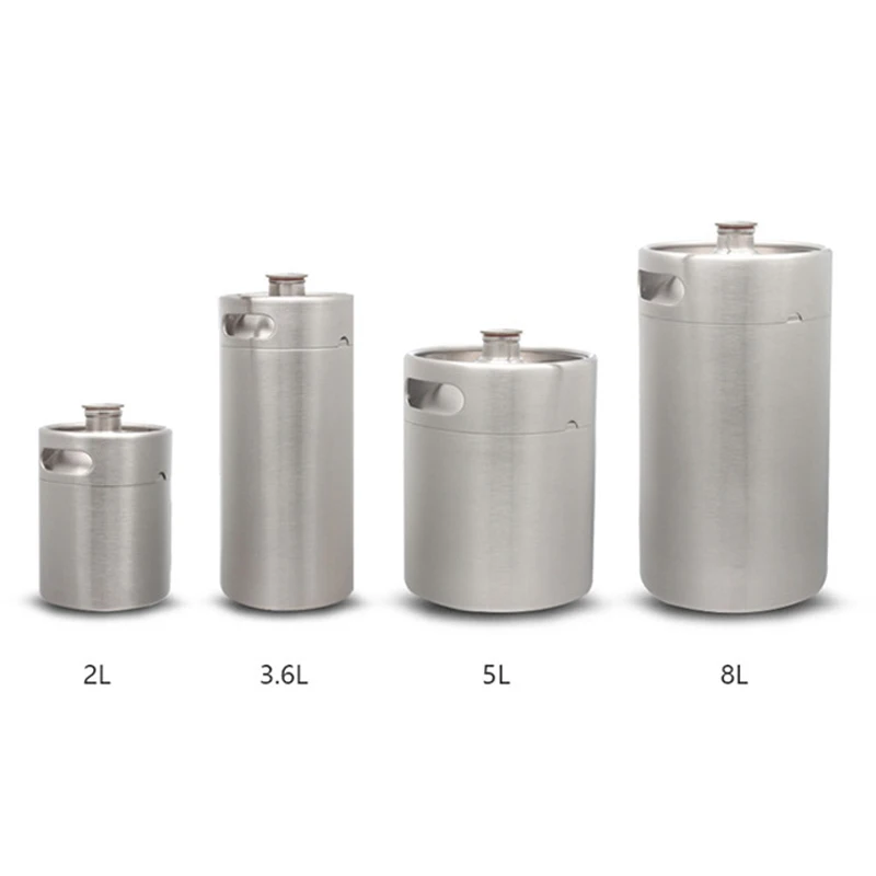 Portable 5L, 10L Craft Beer Barrel 304 Stainless Steel Pressure Resistant Mini Beer Keg