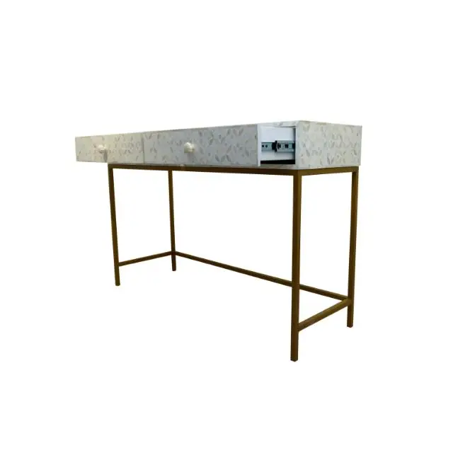 Bone Inlay 3 DRW Hall Table Floral White 120X40X80 CM Quality Classic Designs Luxury Collection Wholesale Home Console Tables