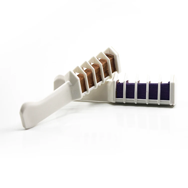 Fashionable attractive high pigment eco-natural-based hair chalk comb