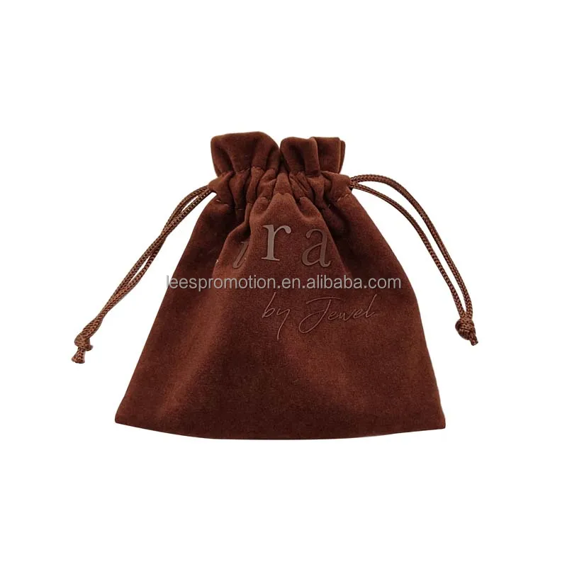 Custom Drawstring Silky Velvet Jewelry Pouch Small Gift Earrings Necklace Bag