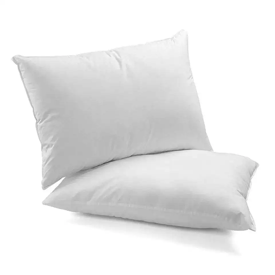 Anti static anti pilling pure cotton feather filled pure white down pillow