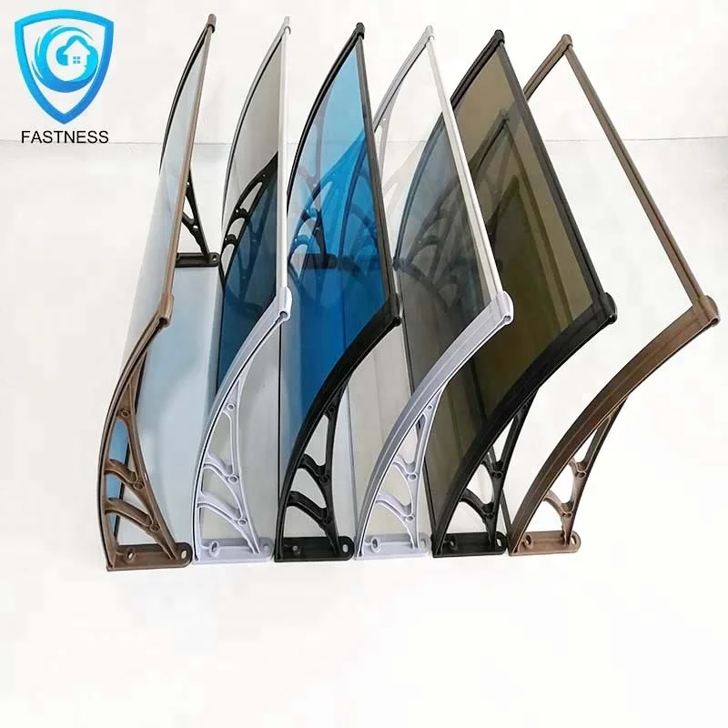 2023 New Style LED Soundless Retractable Awnings Modern RV Canopy UV Protection Polycarbonate Solid Board Manual Window Awning