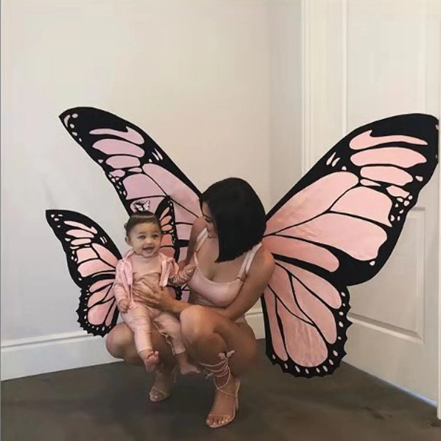 W-C-1313A Butterfly Wings Costume Cosplay Adult Kids Halloween Holiday Festival Stage Party Fairy Dress Up Costumes