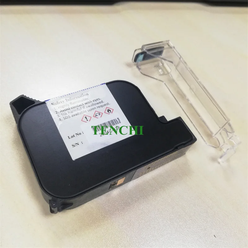 TIJ 2.5 42ML Online Packing Code Coding Machine Thermal Jet White Refilled Black Ink Cartridge For Handheld Inkjet Printer H-P45