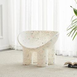 Customized fashion type living room velvet white OEM rotomolding plastic chair