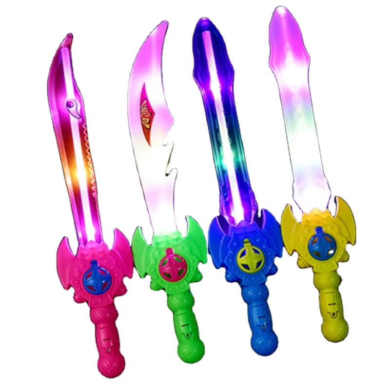 Birthday Gift Children Glowing Sound Effect Light up Sword Led Light Plastic Swords for Kids