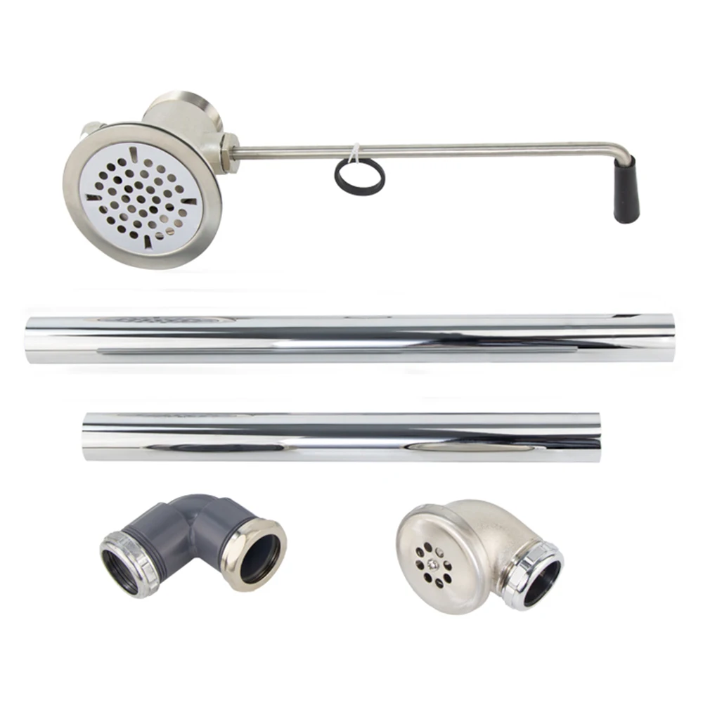 Brass and Plastic Twist Lever Waste Drain Unit Overflow Outlet Kitchen Sink Drain Valve For Kitchen Sinks Strainer